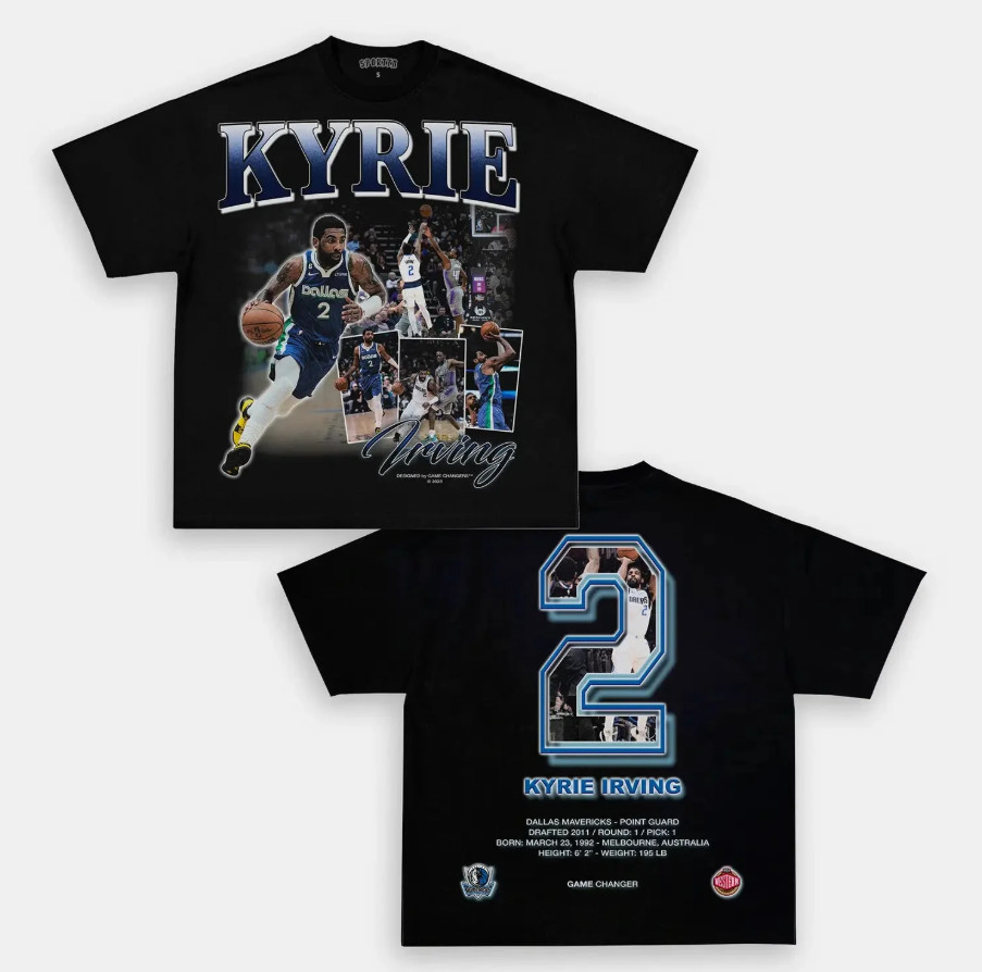 Kyrie Irving Graphic T Shirt 100% Cotton Basketball Star Tee