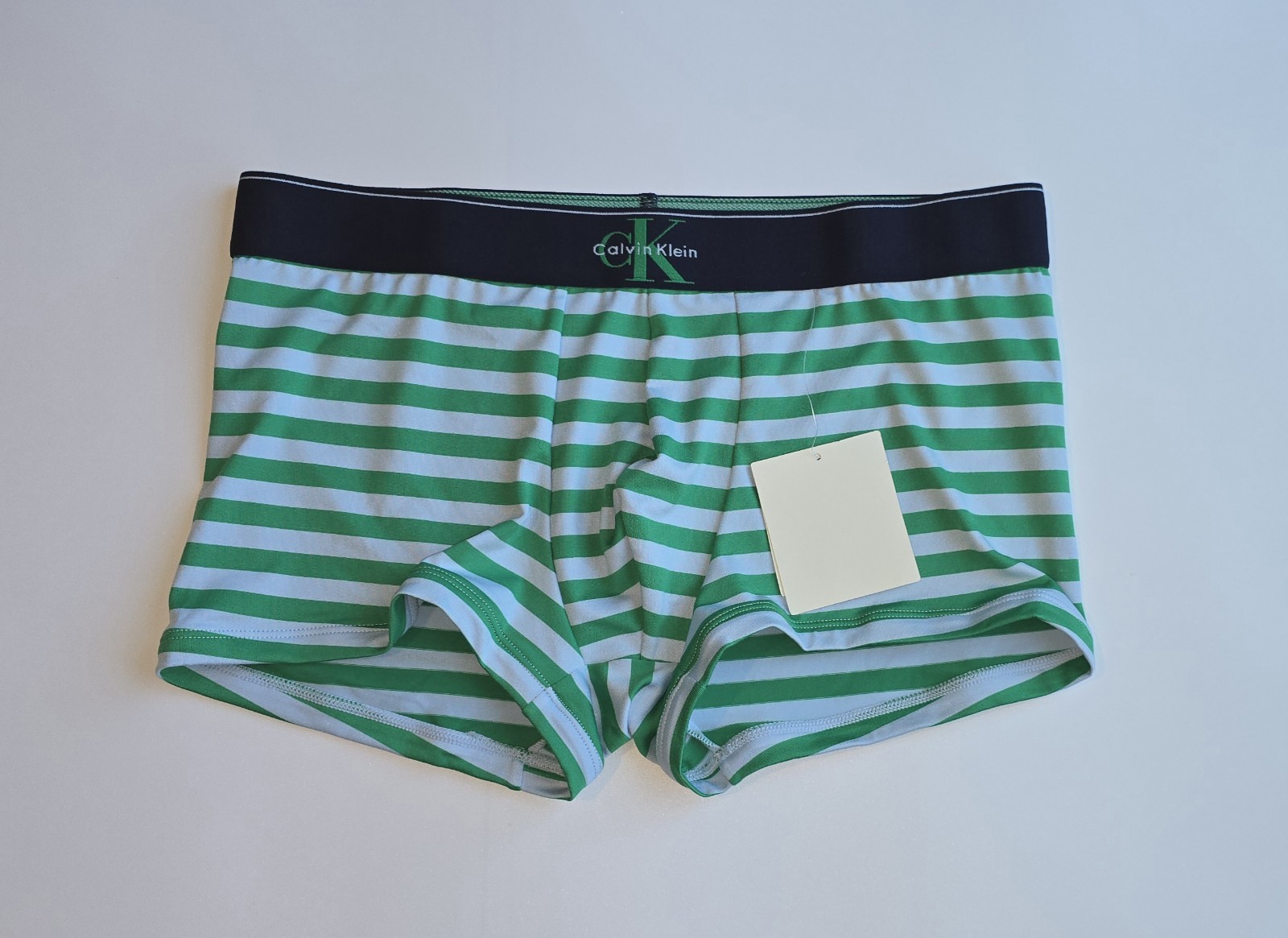 Calvin Klein Men’s Graphic Monogram Microfiber Low Rise Trunk, M L Green NWT