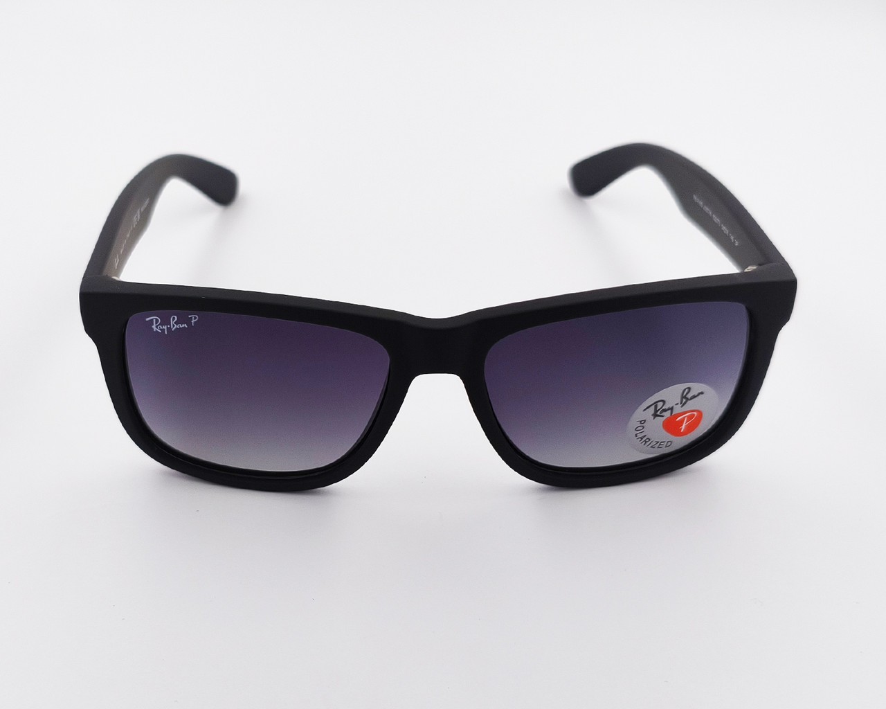 Ray-Ban Sunglasses Justin Classic Matte Rubber Black Frame Grey Polarized Unisex