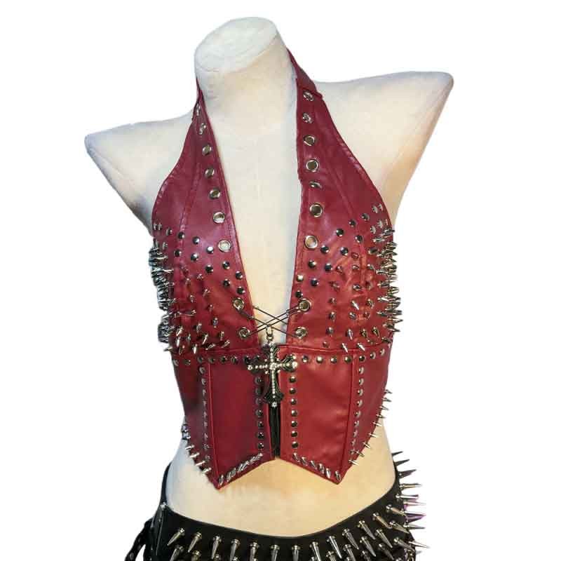 Goth Tops Spiked Emo Clothing Gothic Tank Y2K Punk Rock Clothes Grunge