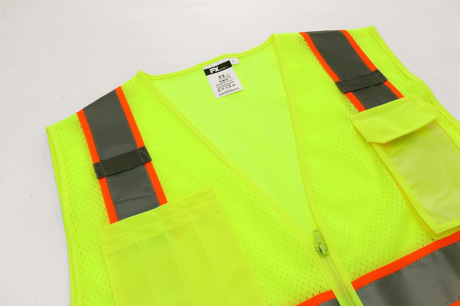 FX HIGH VISIBILITY Surveyor Two Tone Safety Vest Mesh front & Mesh back
