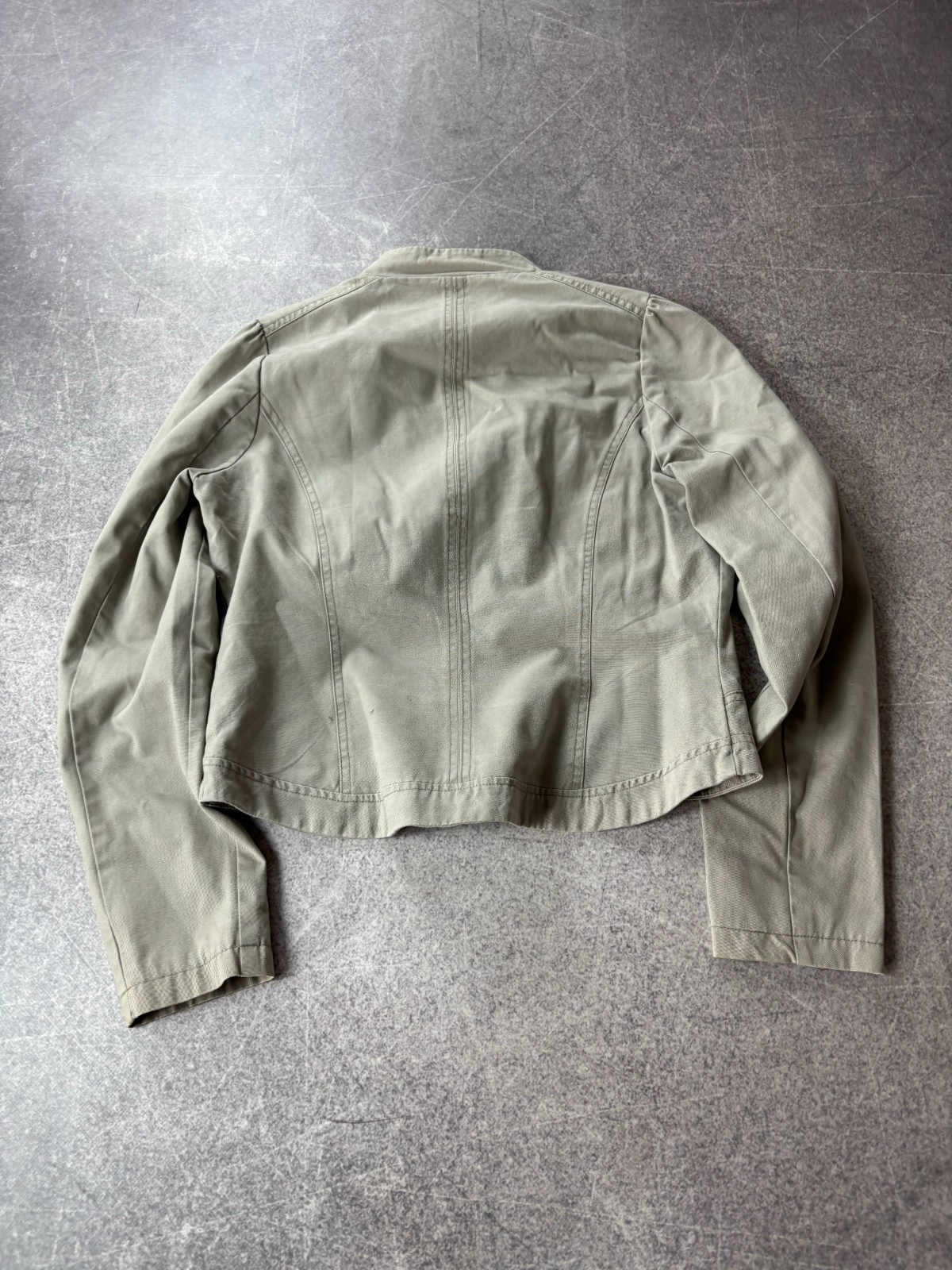 00s Gothic Napoleon Style Military Cotton Cropped Jacket Double Breasted Button