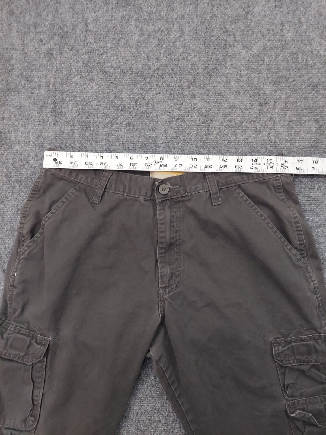 Wrangler Cargo Jeans Pants Mens 32×32 Gray Utility Outdoor Workwear Tag sz 34×34