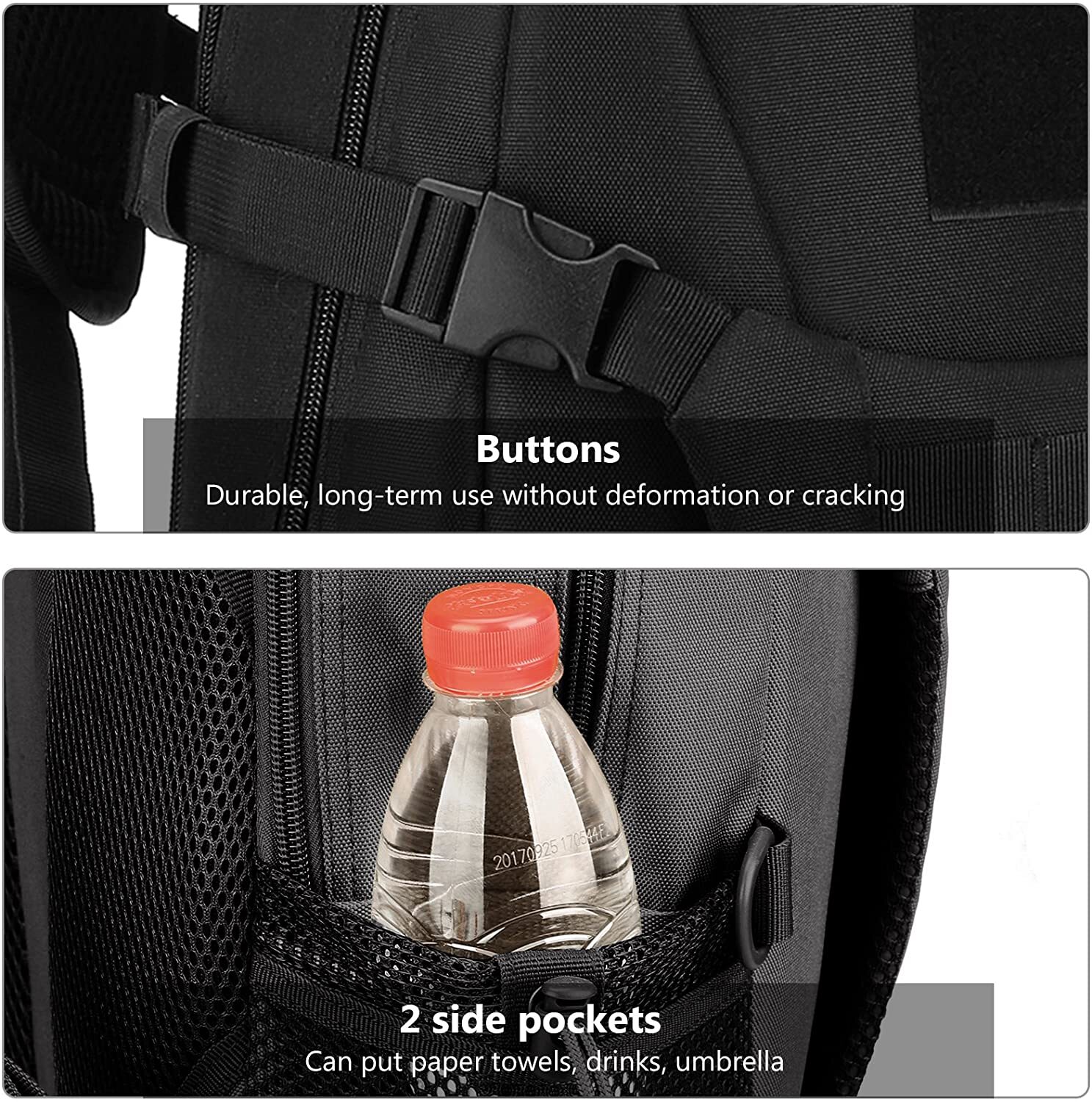 Tactical Backpack Military Hiking Day Pack Molle Rucksack Waterproof 30L EDC Bag
