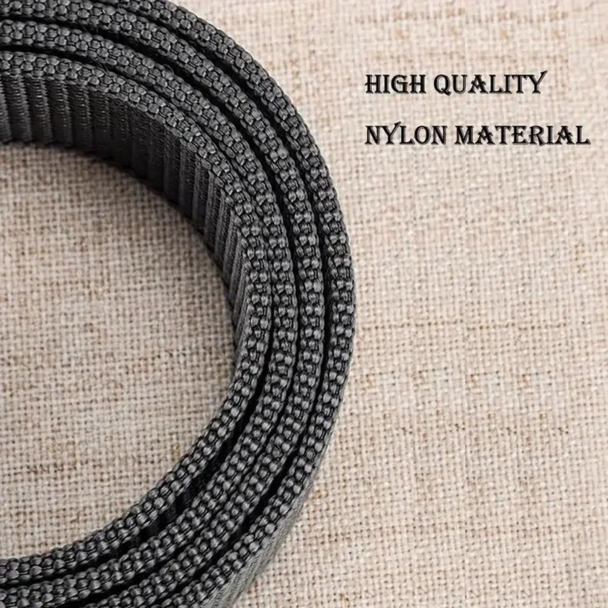 Men Nylon Canvas Tactical Belt Heavy Duty Quick Release Buckle Work Belt