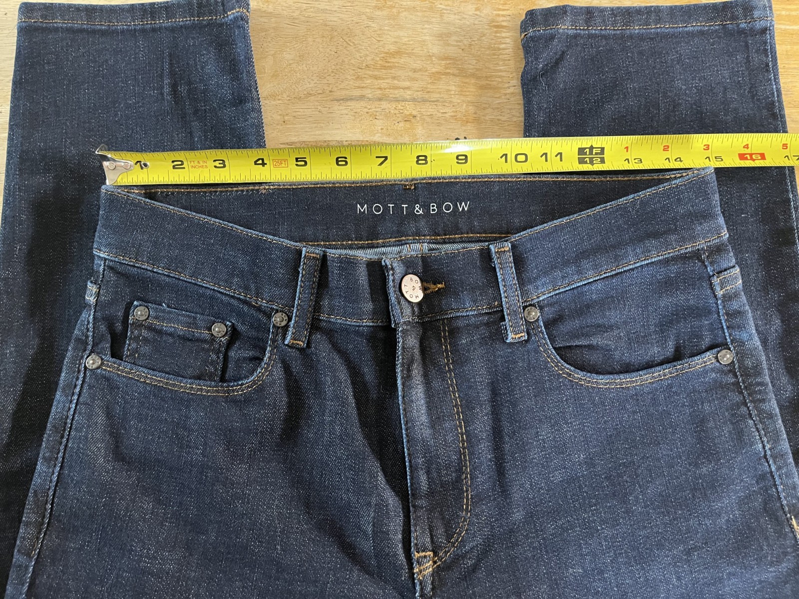 Mott & Bow Mens Slim Size 29 x30 Dark Wash Blue Jeans A01