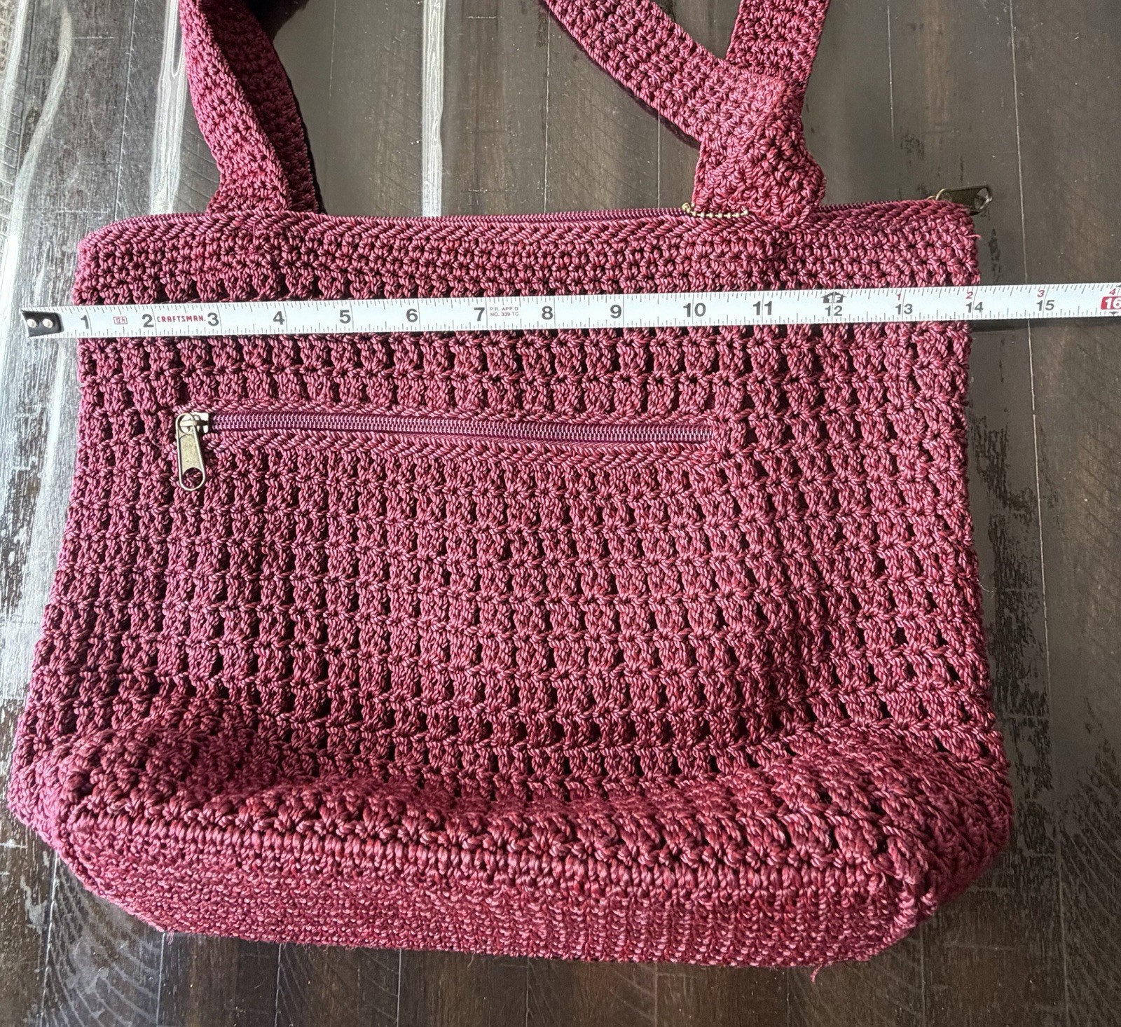 the SAK Crocheted Patterned Medium Shoulder Bag