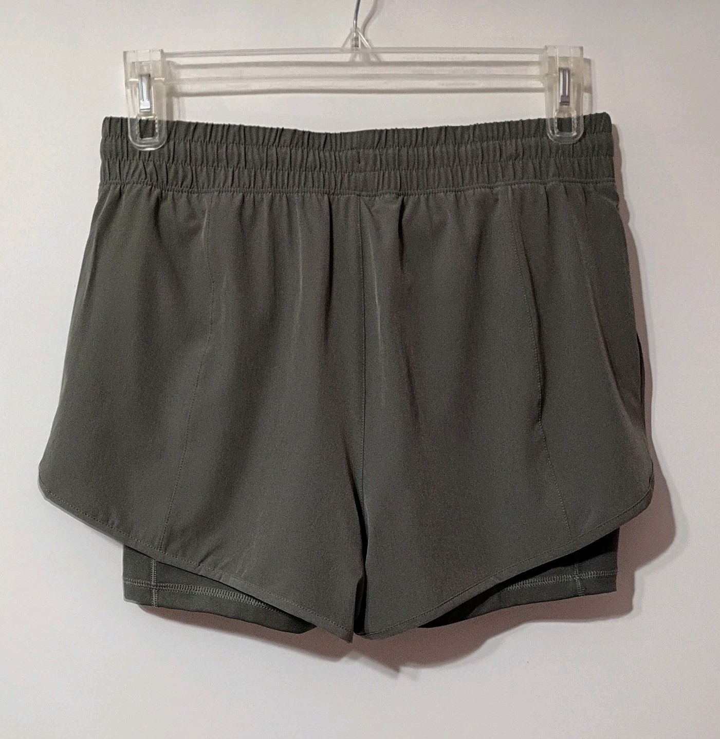90° Degree by Reflex Lightstreme Alpine 2-in-1 Short Women L Basil Athletic NWT