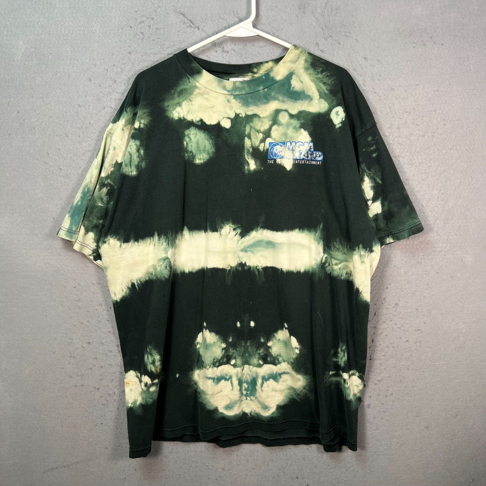 VTG MGM Grand Tie-Dye Directors Club T-Shirt Size 2XL Tultex Cotton Green Beige