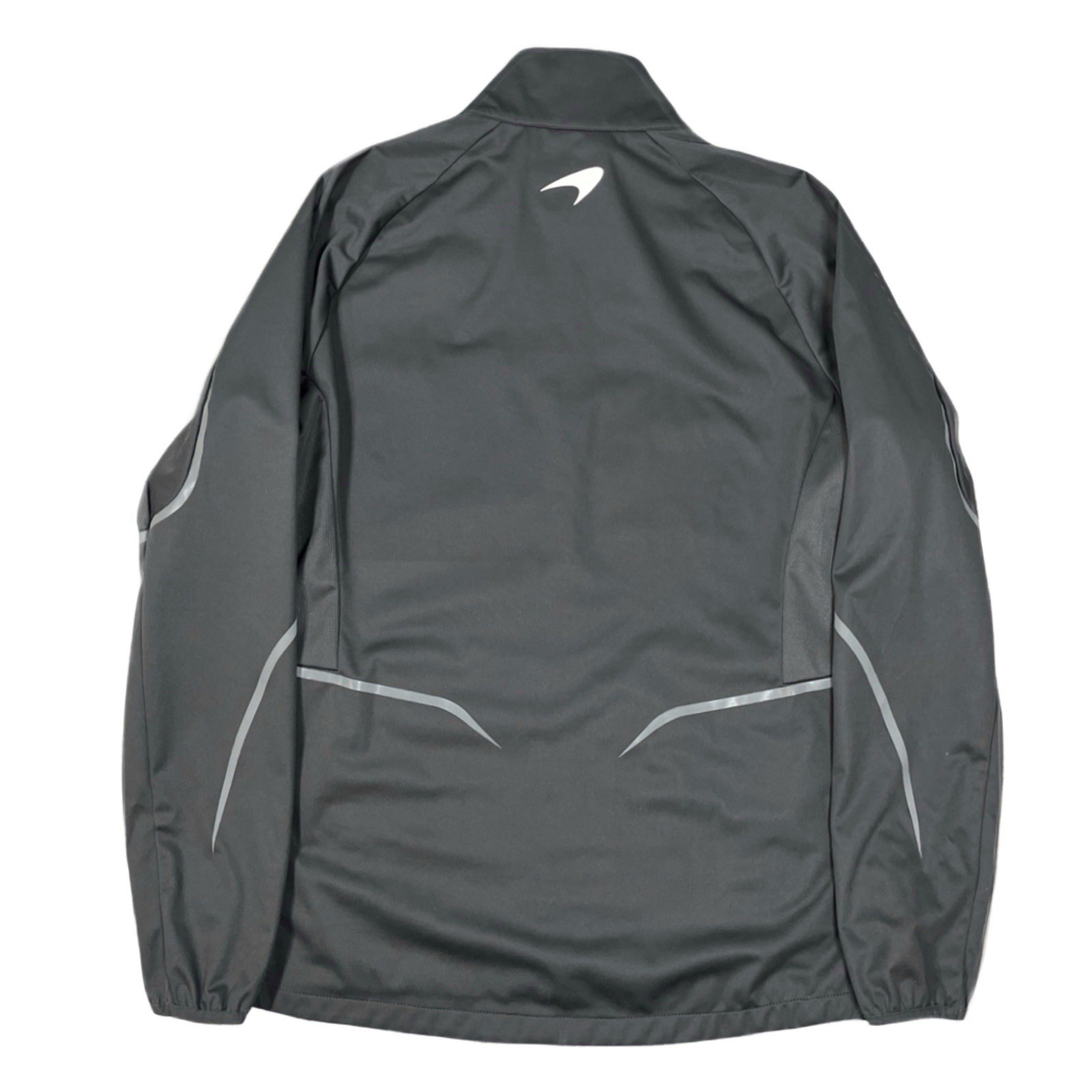 Mclaren Womens Full Zip Charcoal Orange Softshell Racer Drive Jacket US Medium