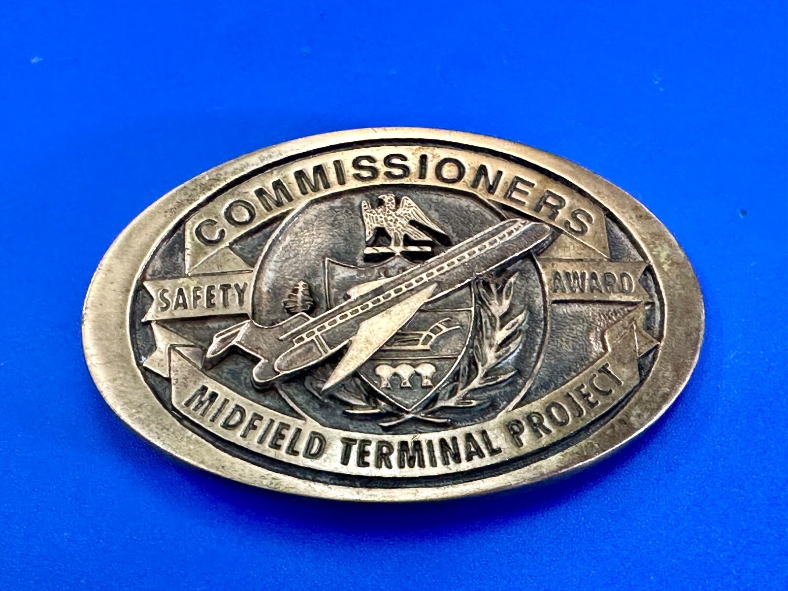 Midfield Terminal Project Pittsburgh PA Commissioners Safety Award belt buckle
