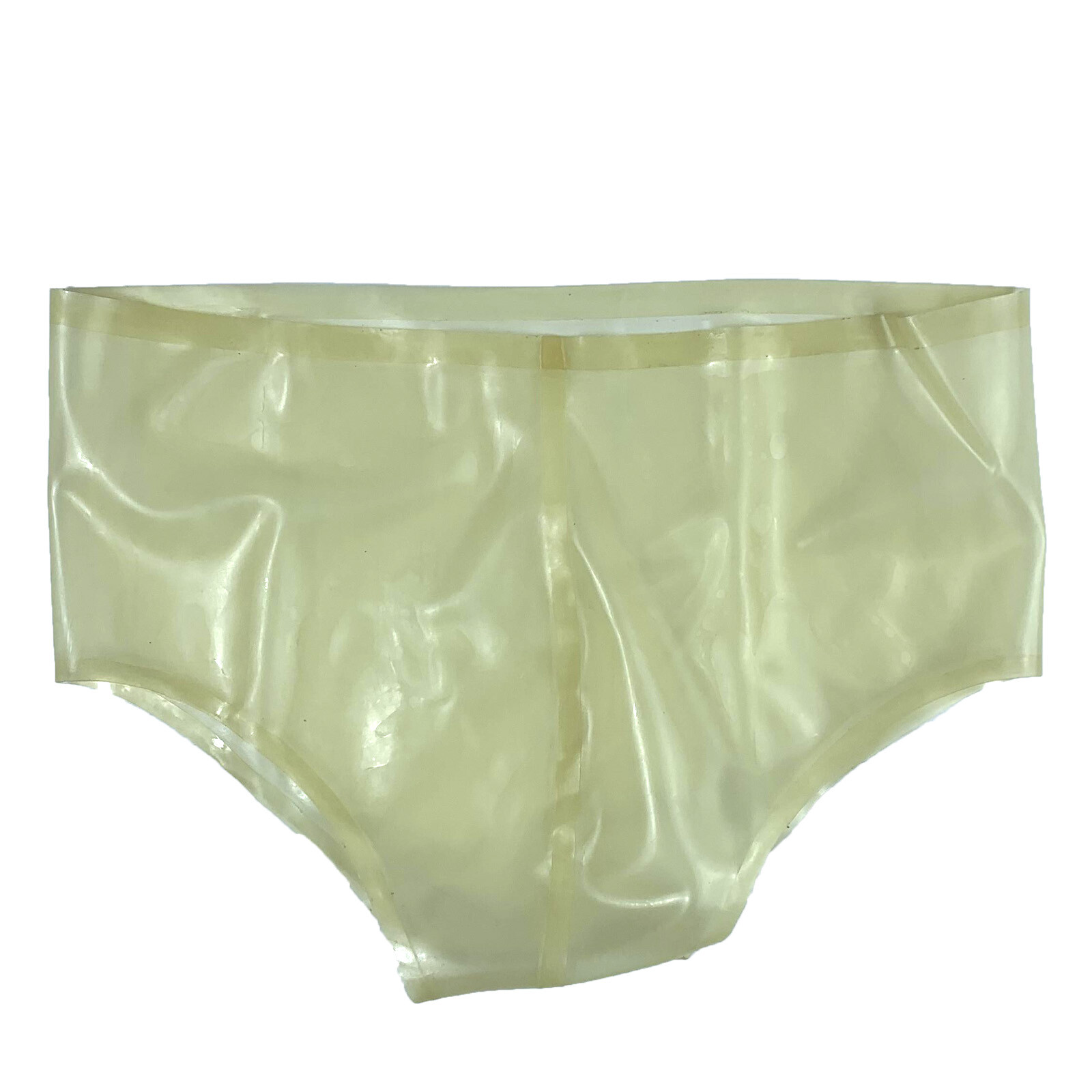 100% Latex Men Sexy 0.4mm Transparent Underwear Rubber Catsuits Bodysuit Panties
