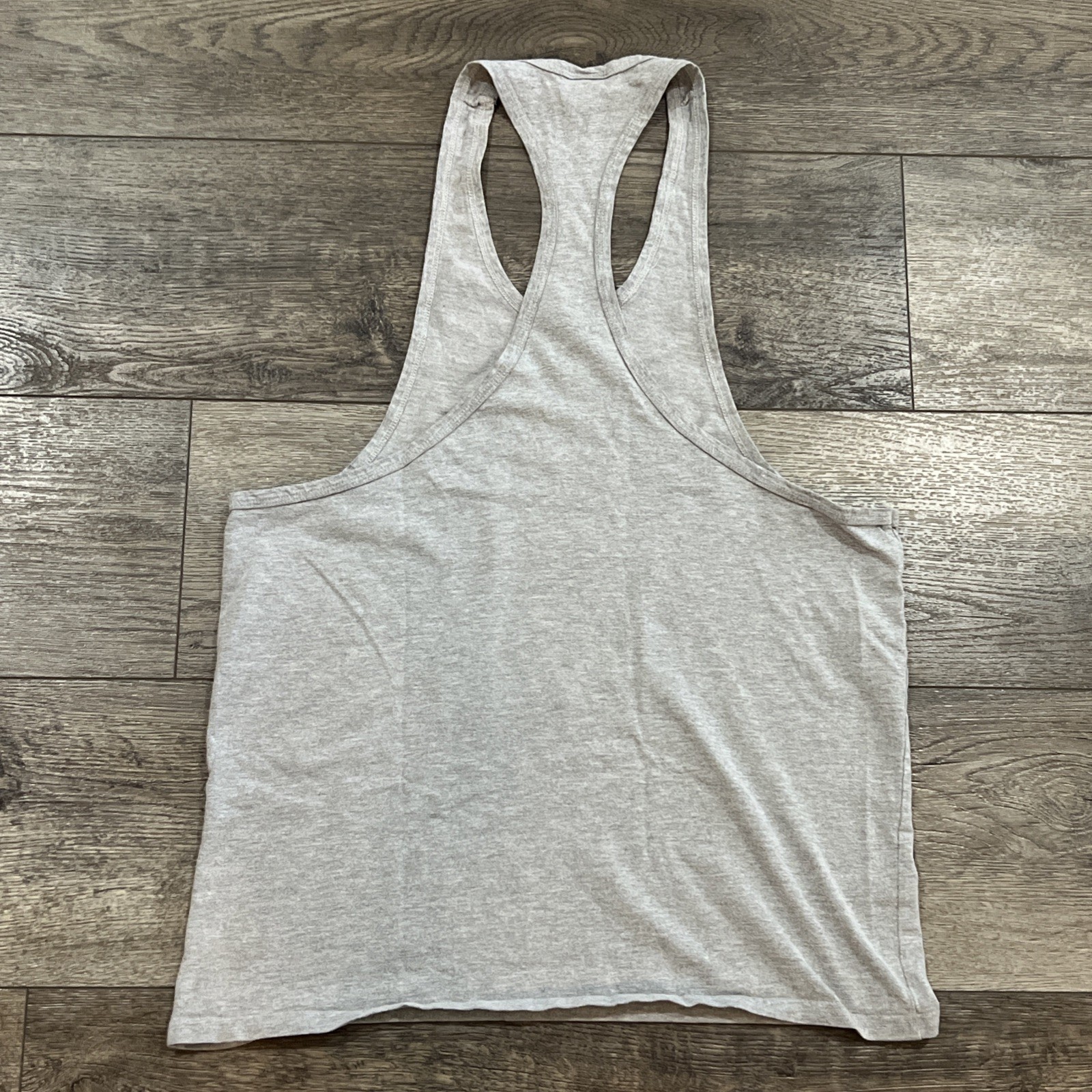 VTG 90s Gold’s Gym Stringer Tank TopGray Bodybuilding Muscle Fitness Workout XL