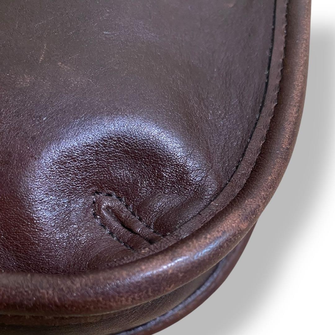 Vintage Old Coach 9020 Brown Leather Ergo Bag Womens Handbag VTG Made in USA