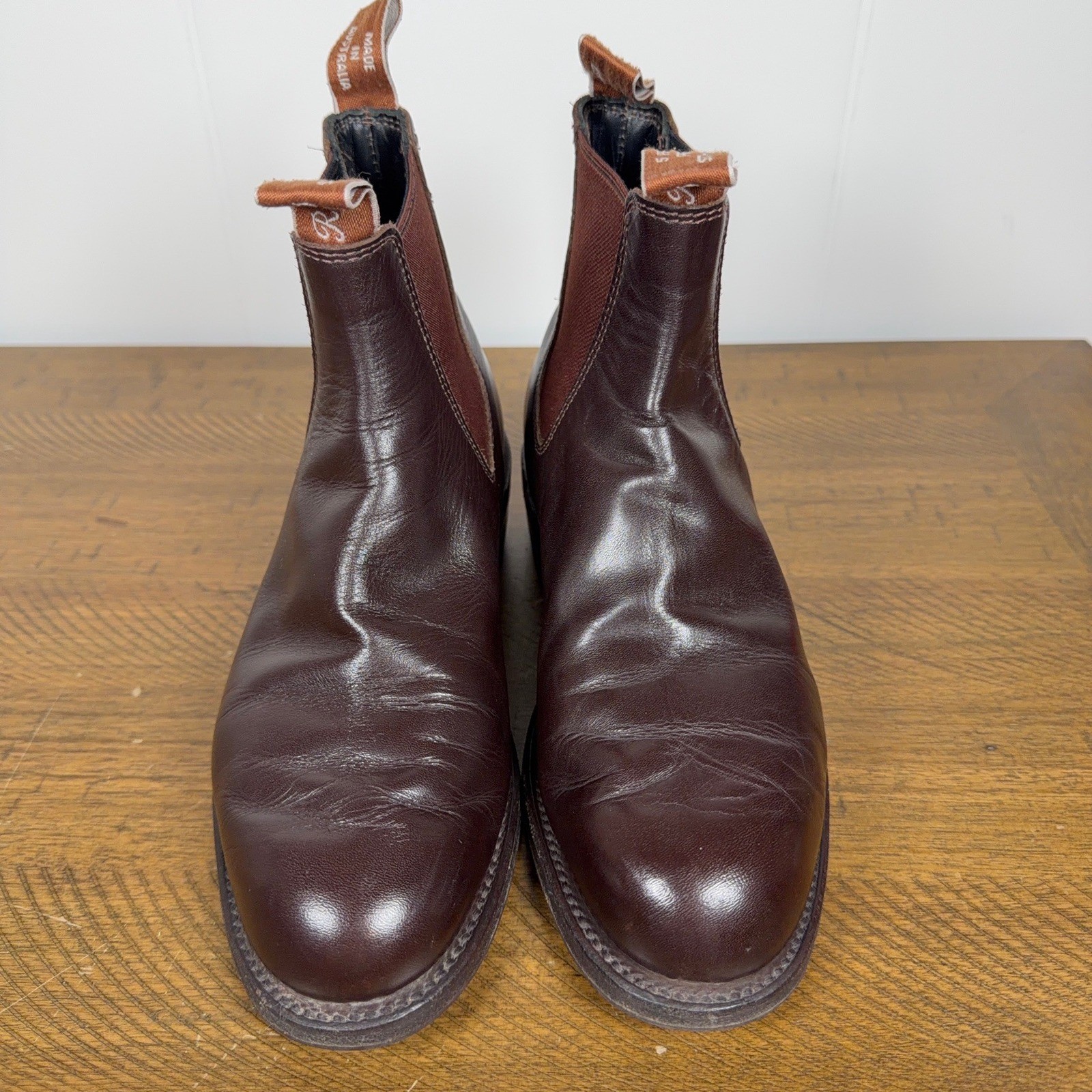 R.M. Williams Boots Mens 5.5 Brown Leather Chelsea Craftsman Western Outback