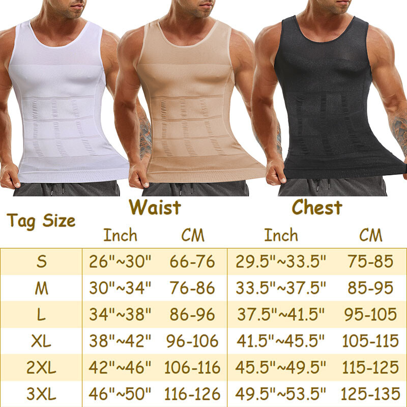 Gynecomastia Compression T-Shirts Chest Slimming Vest Men Body Shaper Tank Top