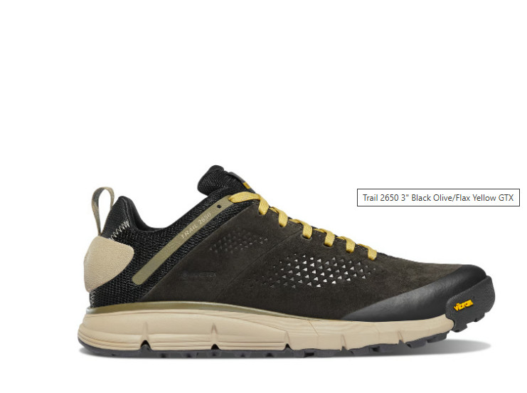 Danner Trail 2650 GTX Men’s – Black Olive/Flax Yellow NEW