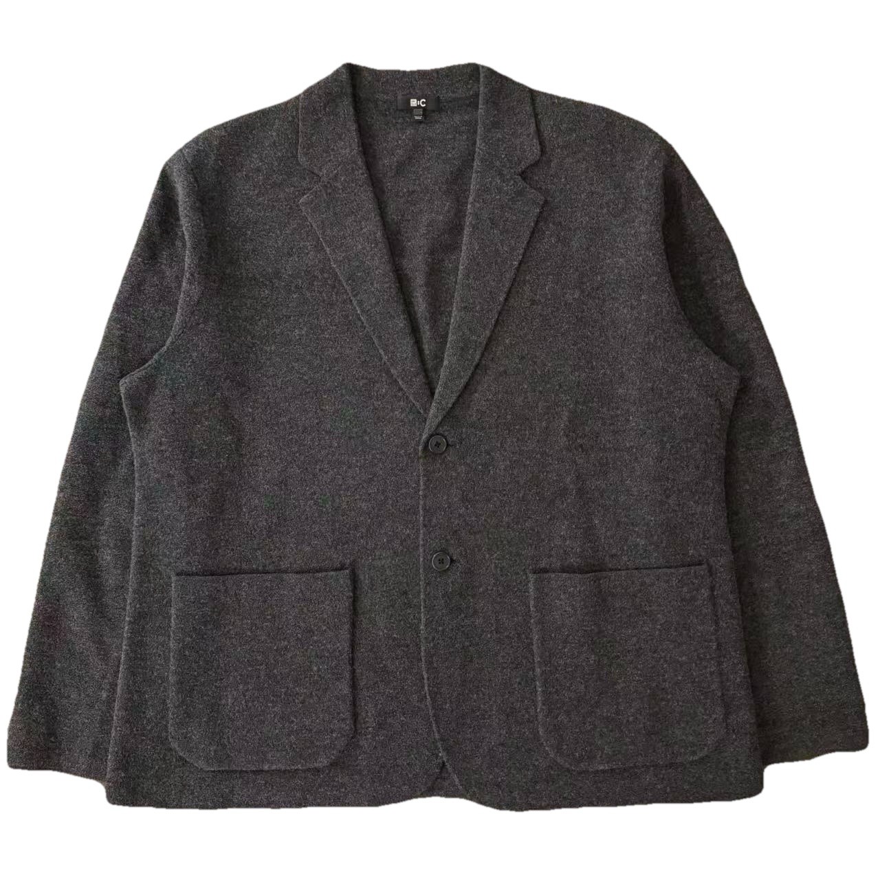 Uniqlo : C Knitted Jacket Wool Dark Gray Size M
