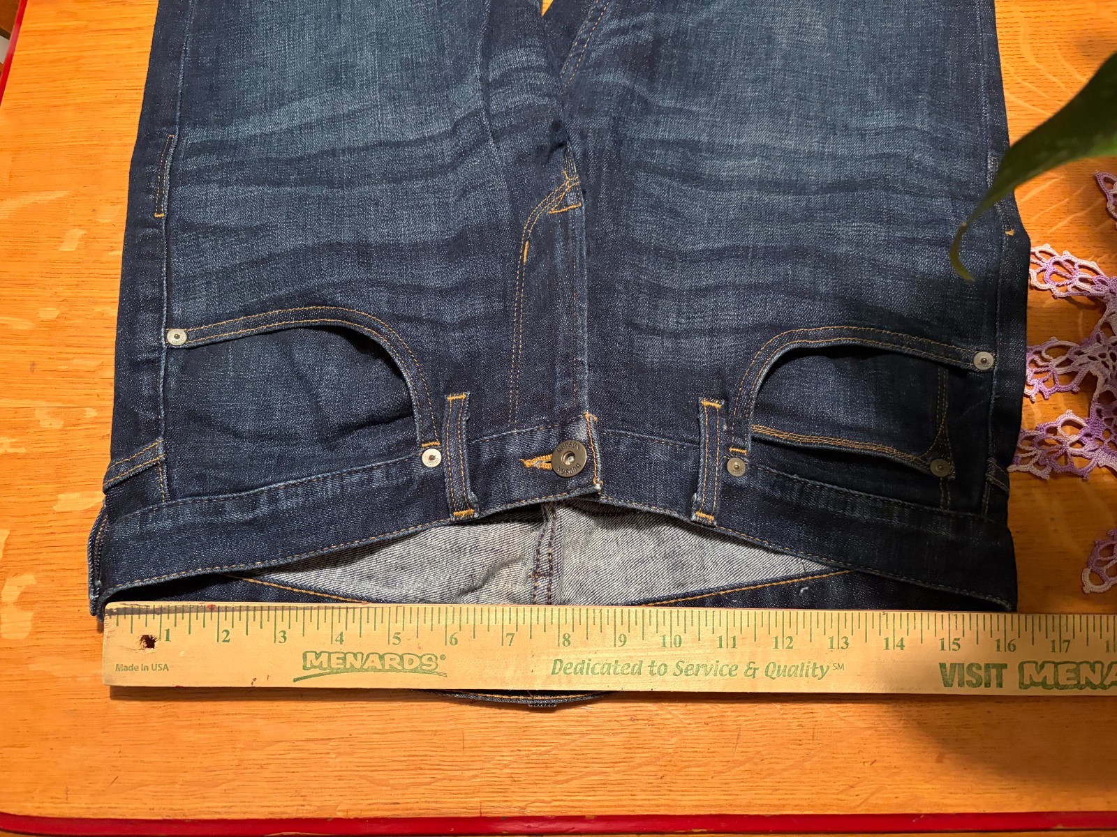 HUDSON BYRON STRAIGHT CUT DARK WASH STRETCH JEANS 32 X 30 VERY NICE!