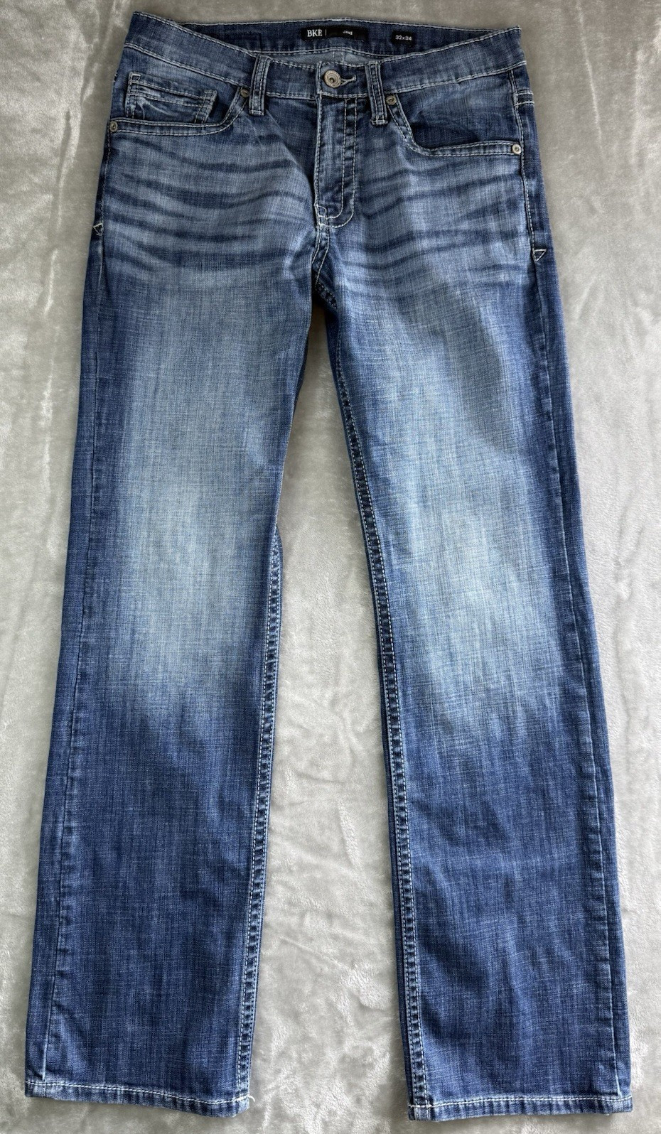 BKE Jake Jeans Mens 32×34 Medium Wash Straight Leg Stretch Denim
