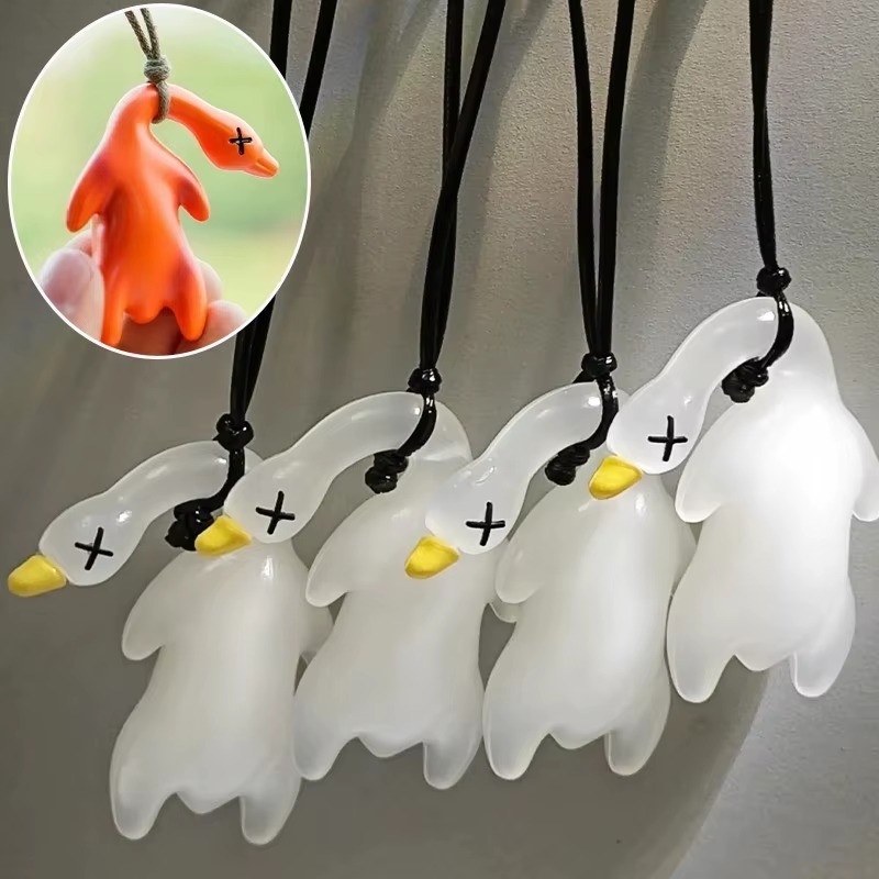 1/2pcs New Color Change Duck Keychain Fashion Funny Goose Pendants for Bag Car