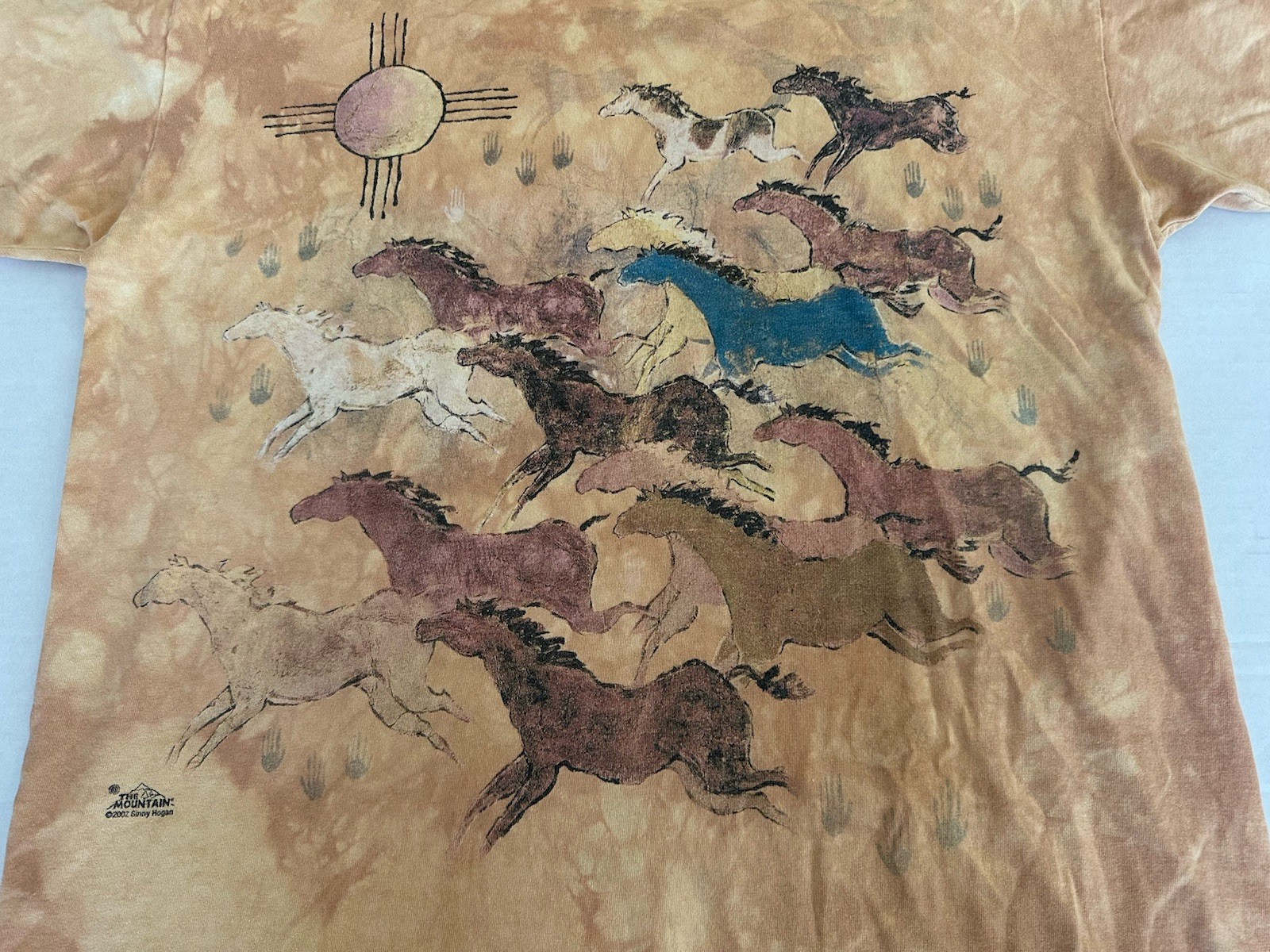 Vtg The Mountain Horse T-Shirt Ginny Hogan Southwest Tie Dye Men’s Size Lrg 2002