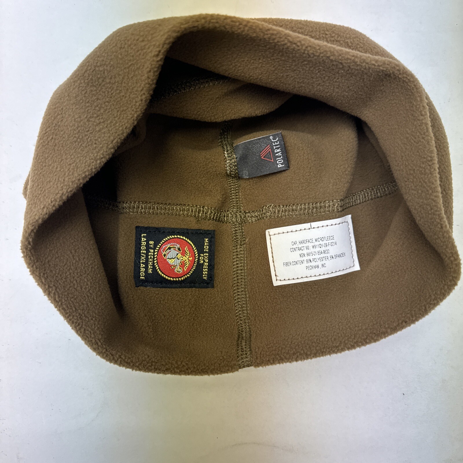 5 Pack Genuine Polartec USMC Coyote Brown Micro Fleece Cap Hat L/XL Beanie