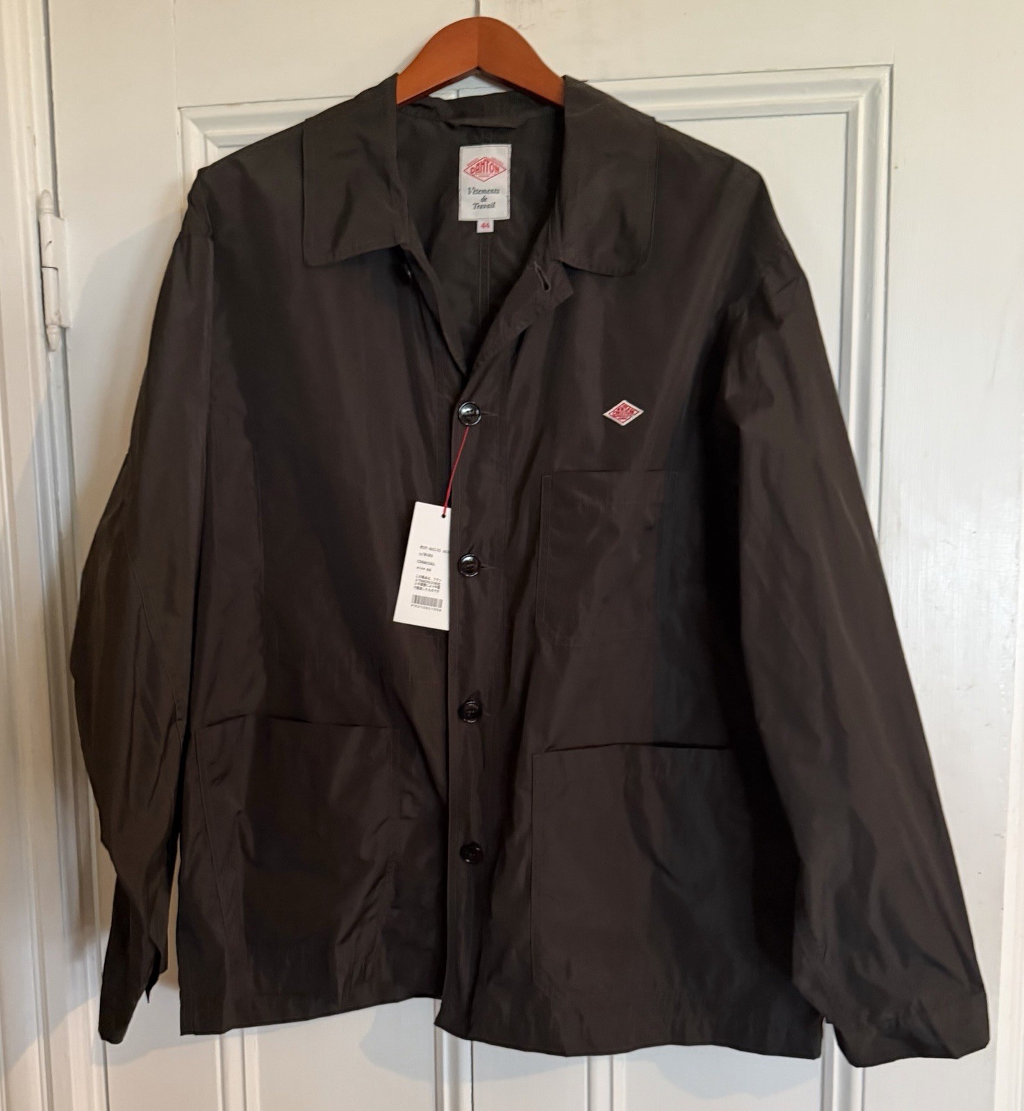 DANTON Men’s Nylon Taffeta Shirt Jacket Charcoal NEW Size 44 Large/X-Large