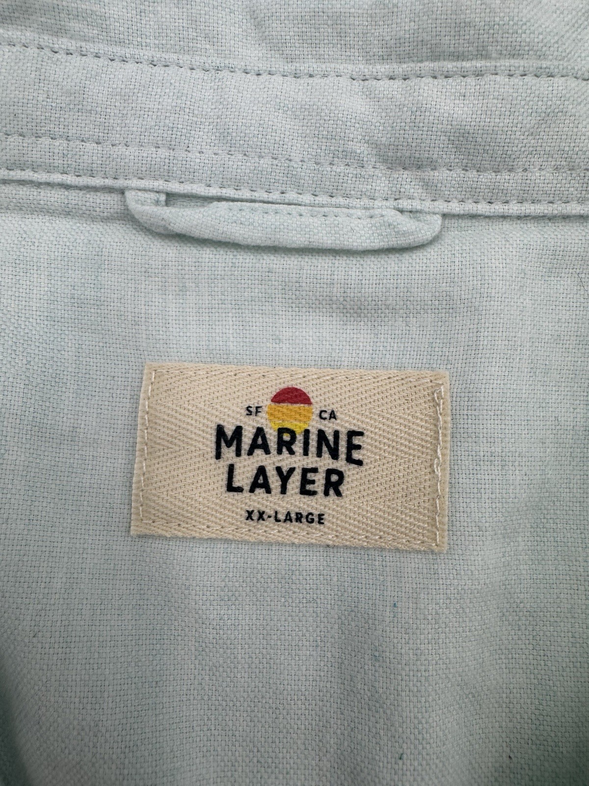 MARINE LAYER California Oxford Shirt Men’s Size XX Large Skylight