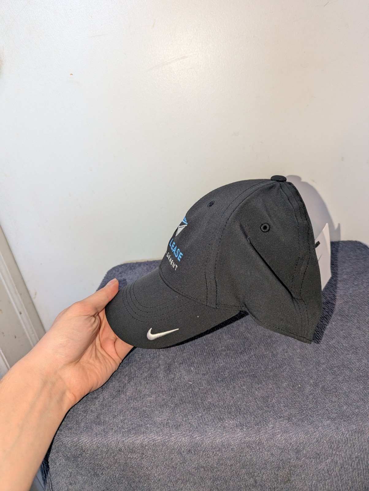 Nike Legacy 91 Dri-Fit Flight Lease Fund Management Hat Black Golf Cap Brand New