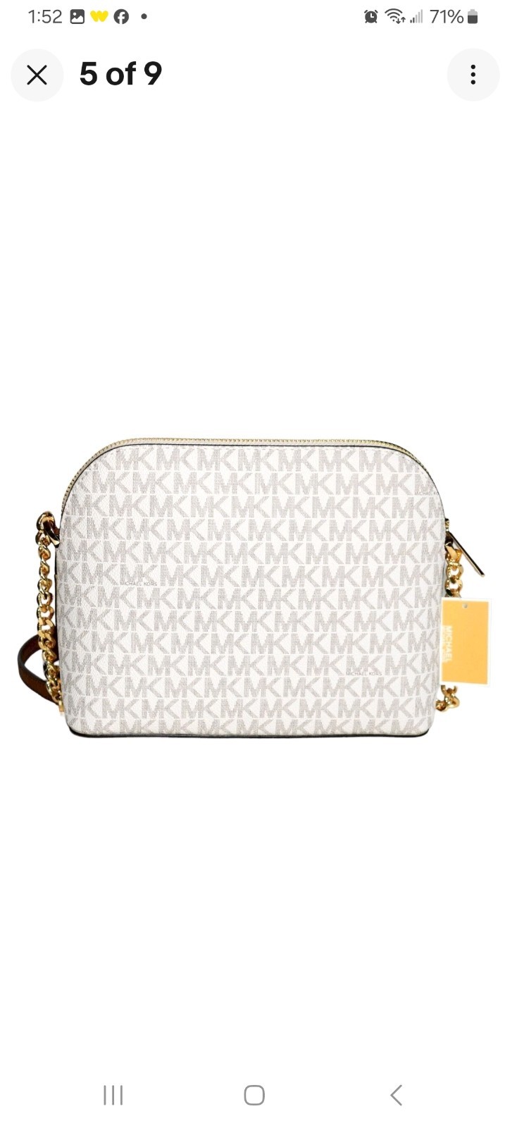 Michael Kors Tasche Umhängetasche Bag JET SET TRAVEL MD DOME CROSSBODY vanilla