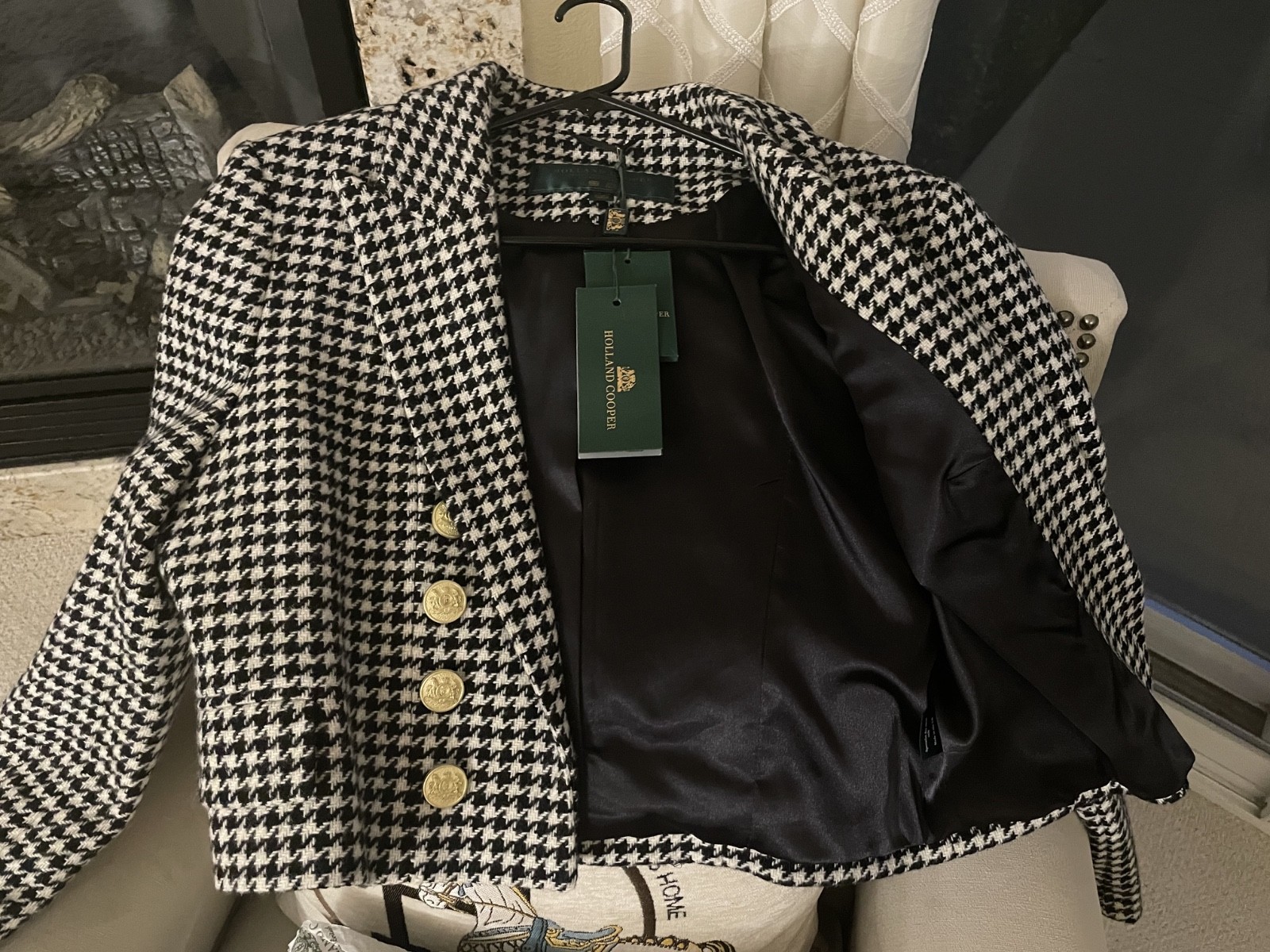 Women’s Holland Cooper Jacket -Houndstooth ( US 12/ UK 16)