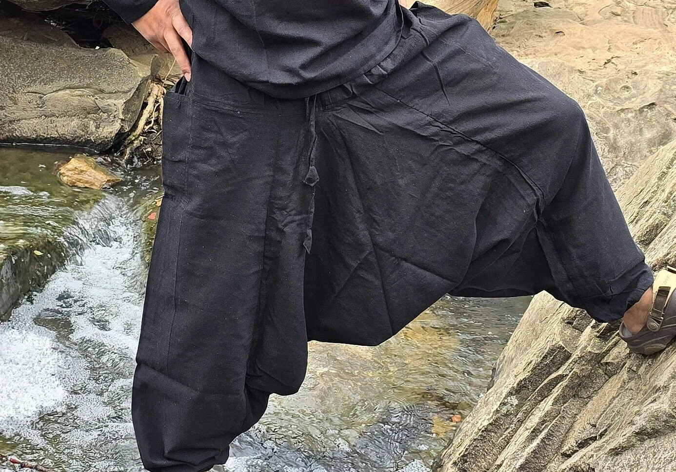 Organically Handmade Natural Stonewashed Hippie Colorful Hemp Harem Unisex pant