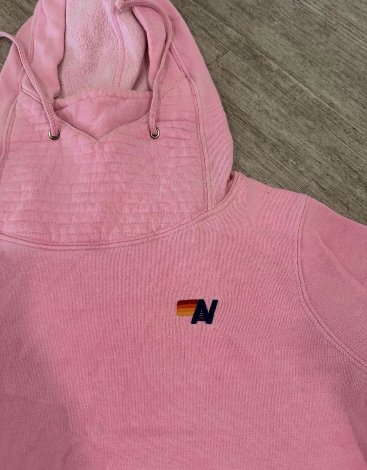 Aviator Nation Ninja Pullover Hoodie Neon Pink, Cotton Blend, Size XS