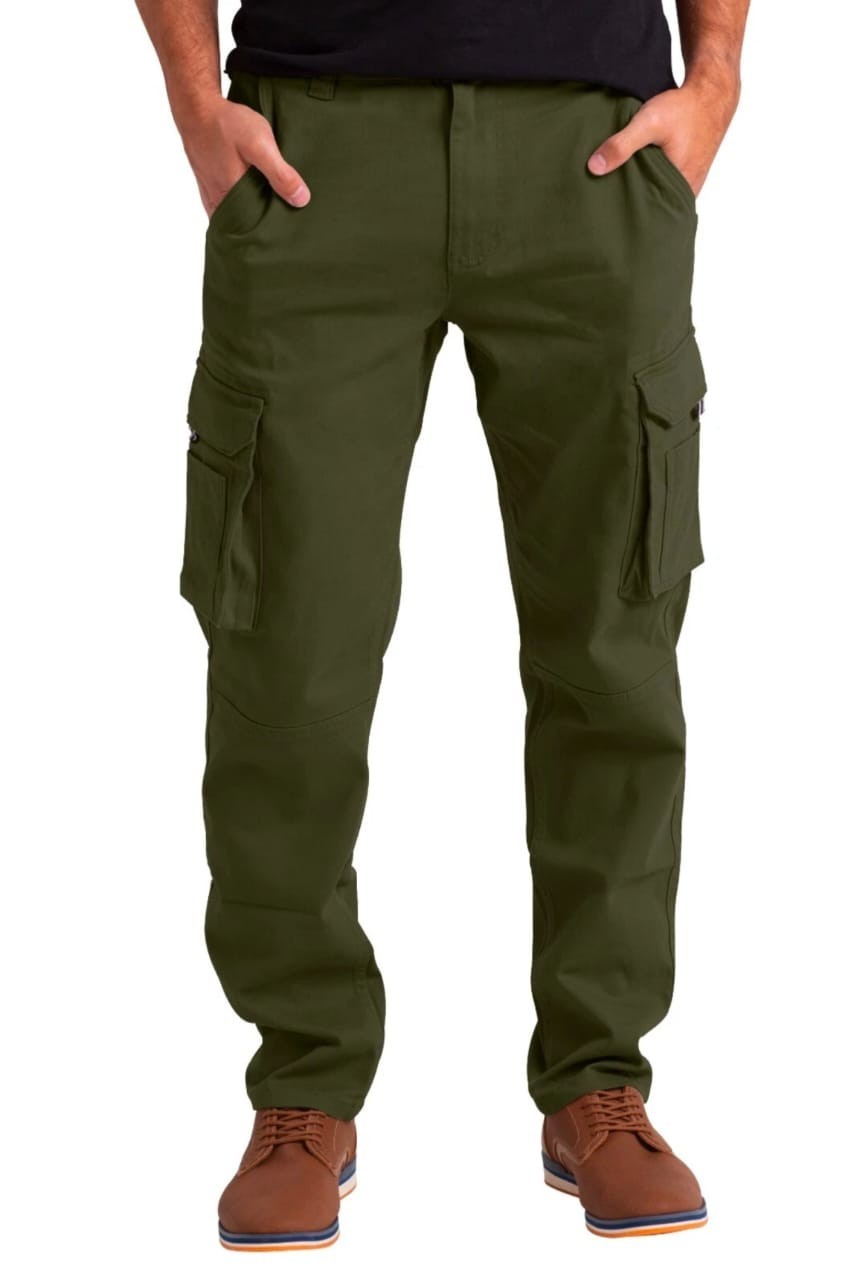Men’s Flex Cargo Trousers Heavy Duty Stretch Casual Work Pants