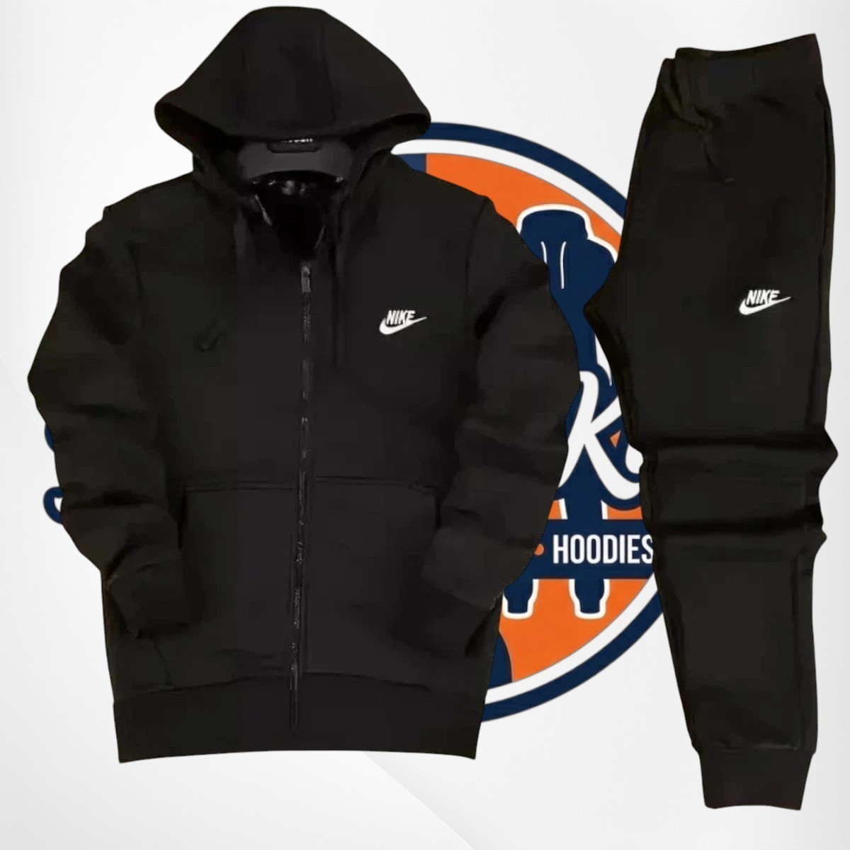 Nike TrackSuit Men’s Sweatsuit Set Hoodie Slim Fit To Match Joggers GymWear Blue