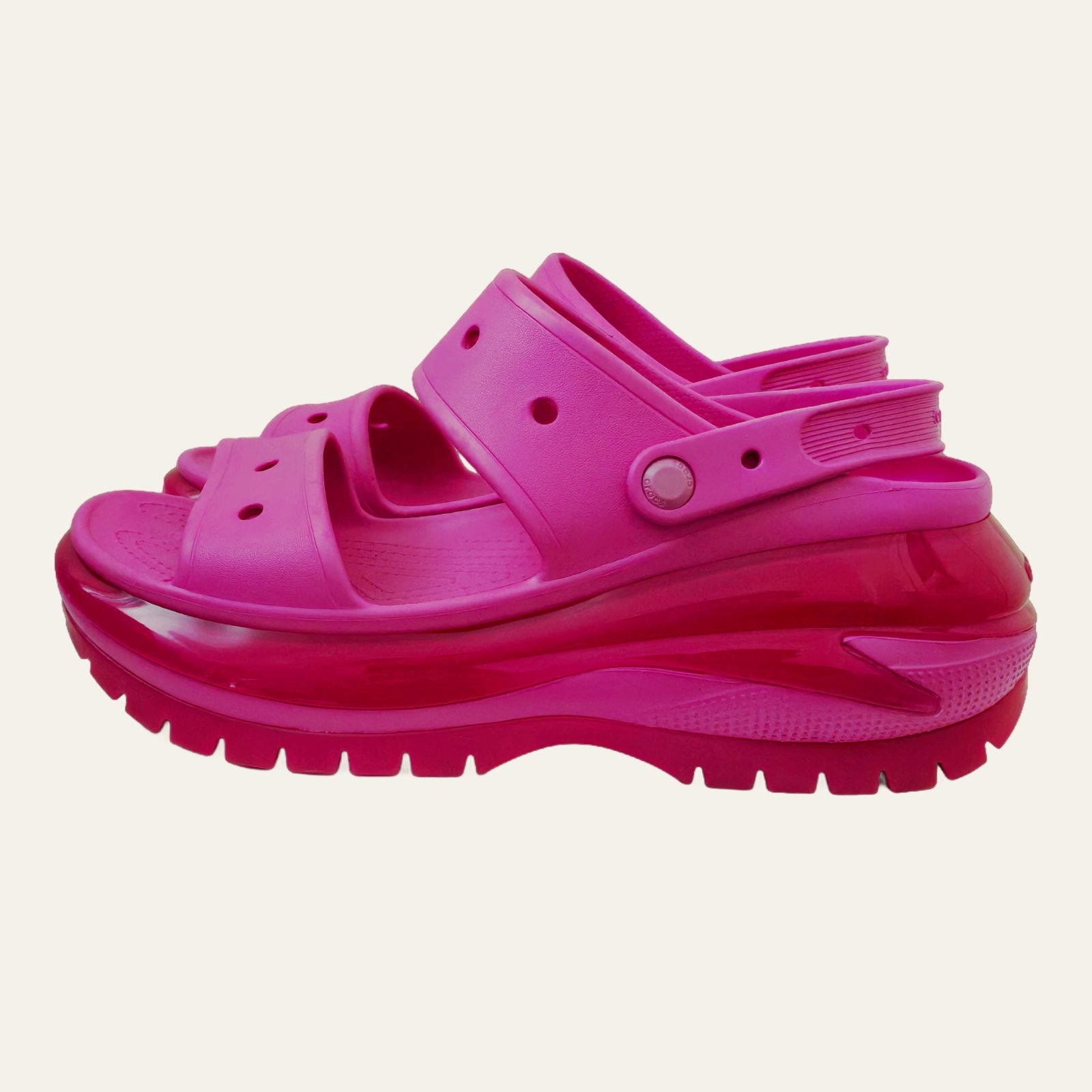 Crocs Classic Mega Crush Sandal Platform Slide Juice Pink Size 12 Men 14 Womens