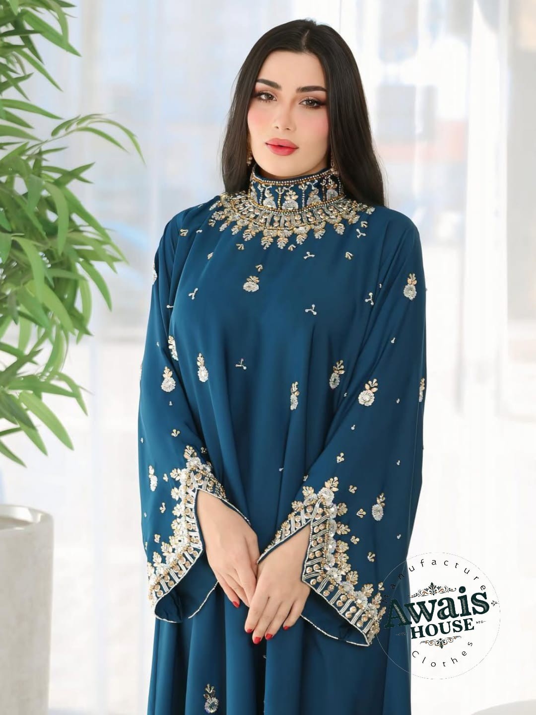 2025 Muslim Abaya Caftan Modest Islamic Clothing Prayer Kaftan Long Sleeves