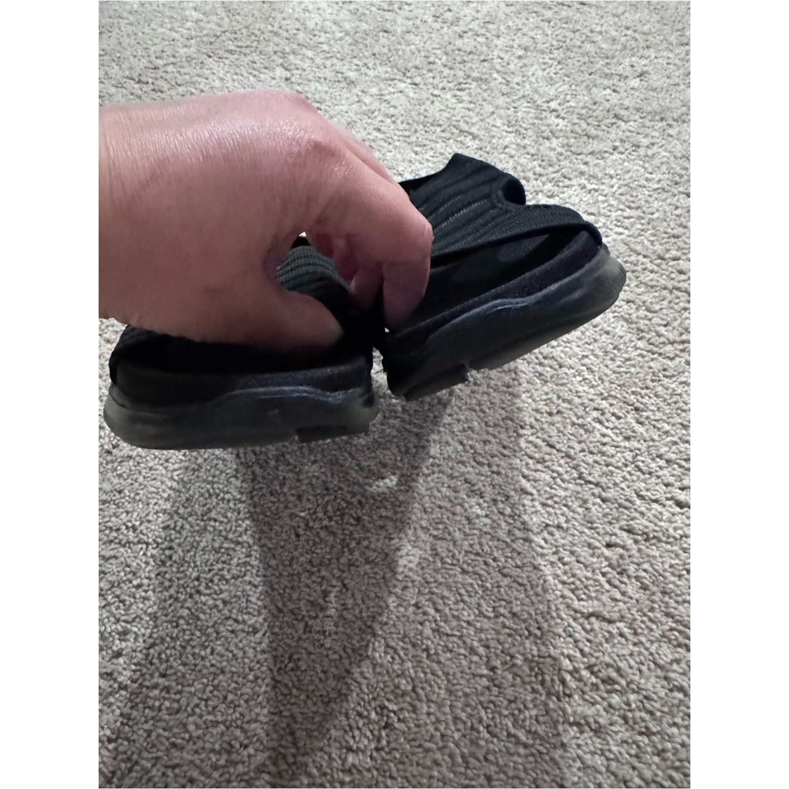 Skechers Memory Foam Footbed Flex Style Black Mesh Slip On Sandals Womens Size 8