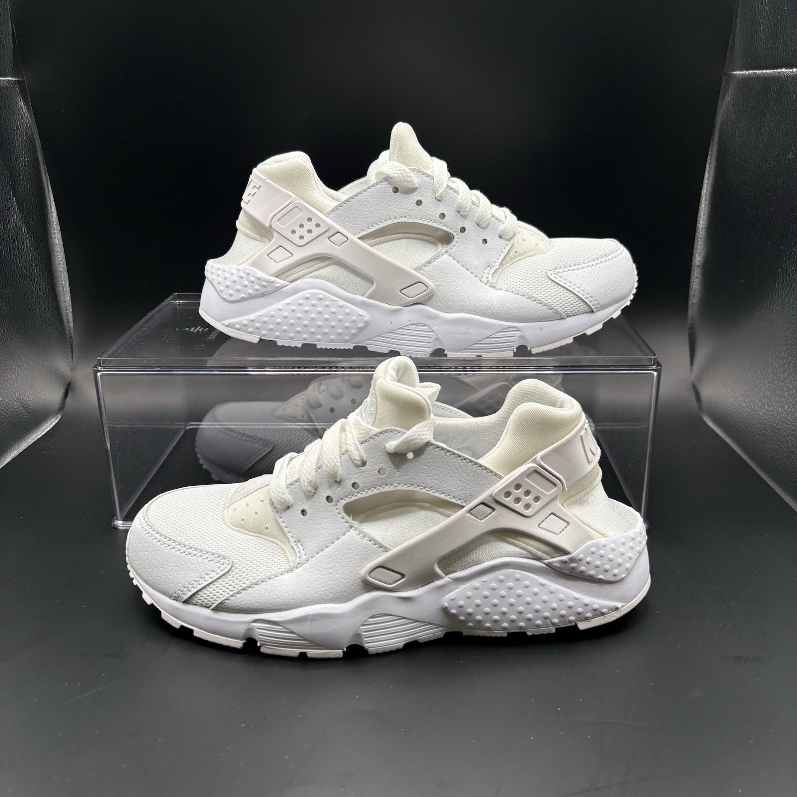 Nike Air Huarache Run (654275-110) “White/Pure Platinum” Grade School Sneakers