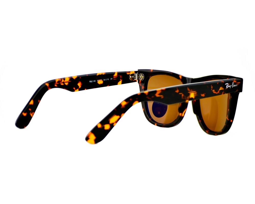 Ray-Ban RB2140 Original Wayfarer Tortoise Frame Polarized Brown Lens 54mm Unisex