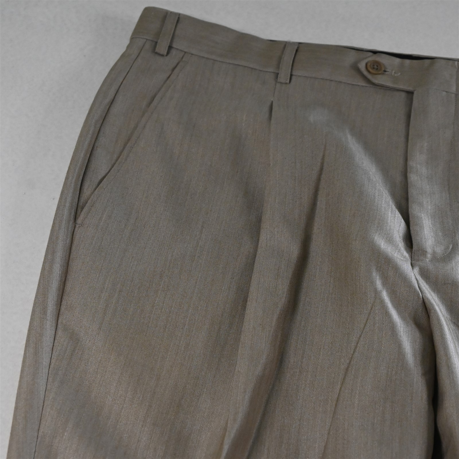 Lineage 46L 38×30 Khaki Herringbone High Performance Mens Jacket Pants Suit