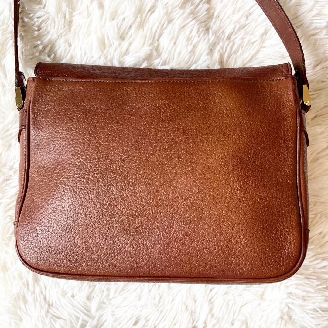 Burberry Brown Leather Nova Check Crossbody Shoulder Bag Vintage Unisex