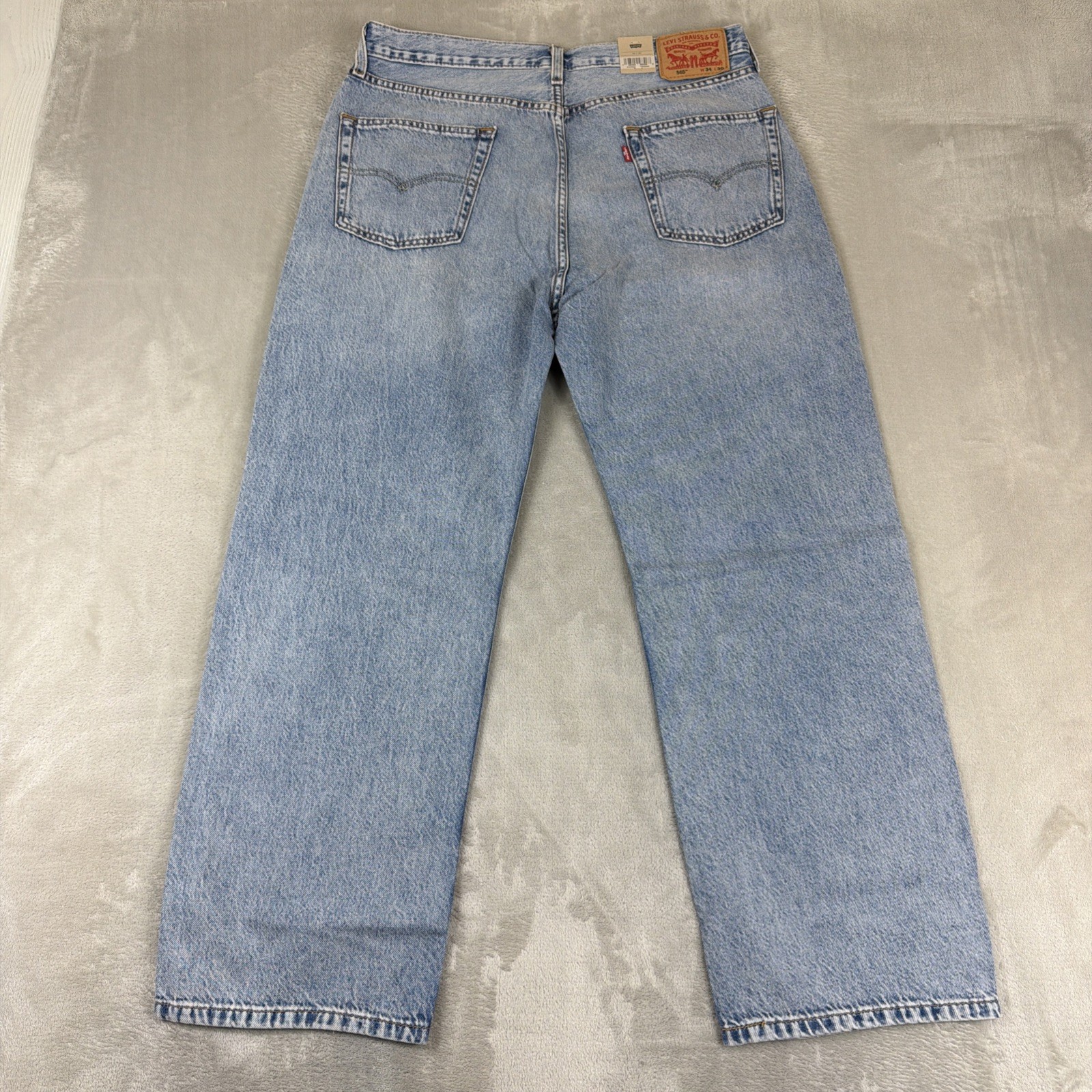 Levi’s 565 Loose Straight Jeans Men’s Size 34×30 Blue Denim Light Wash Cotton