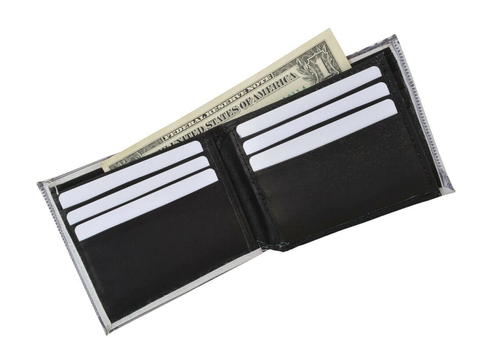 Men’s US 100 Dollar Bill Leather Bifold Card Photo Holder Wallet Handbag Purse