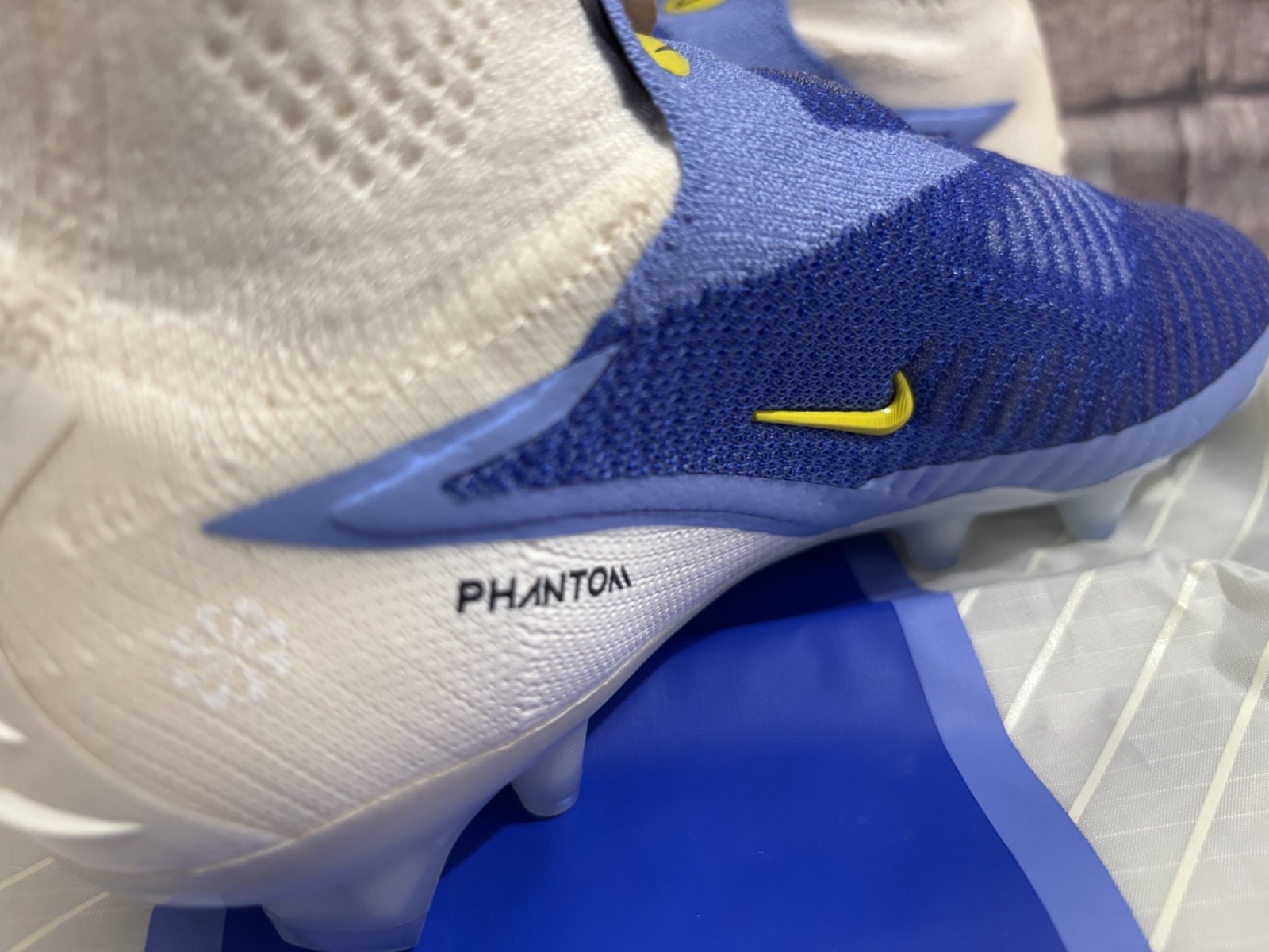 NIKE Phantom 6 High Elite FG Soccer Cleats Men’s Sz 6 Womens 7.5 Blue HQ2328-400