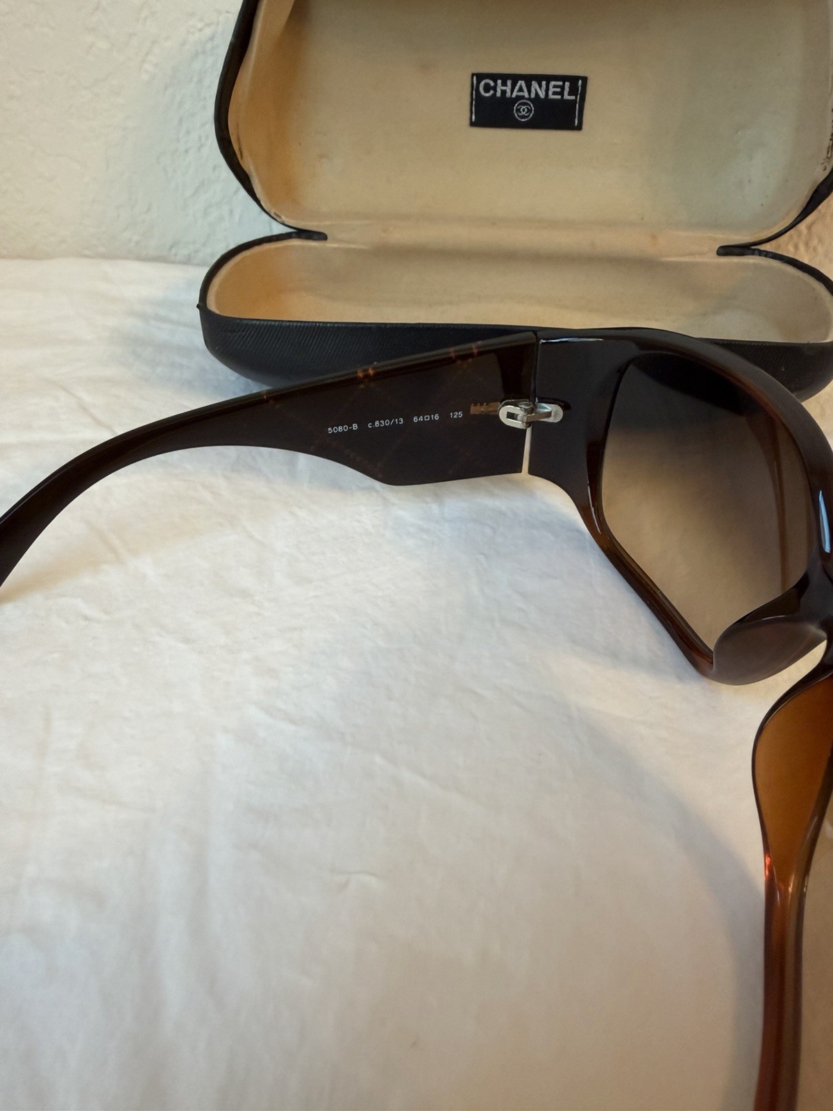CHANEL 5080-B C.830/13 Oversized Brown Gradient Tinted UV400 Sunglasses 125mm