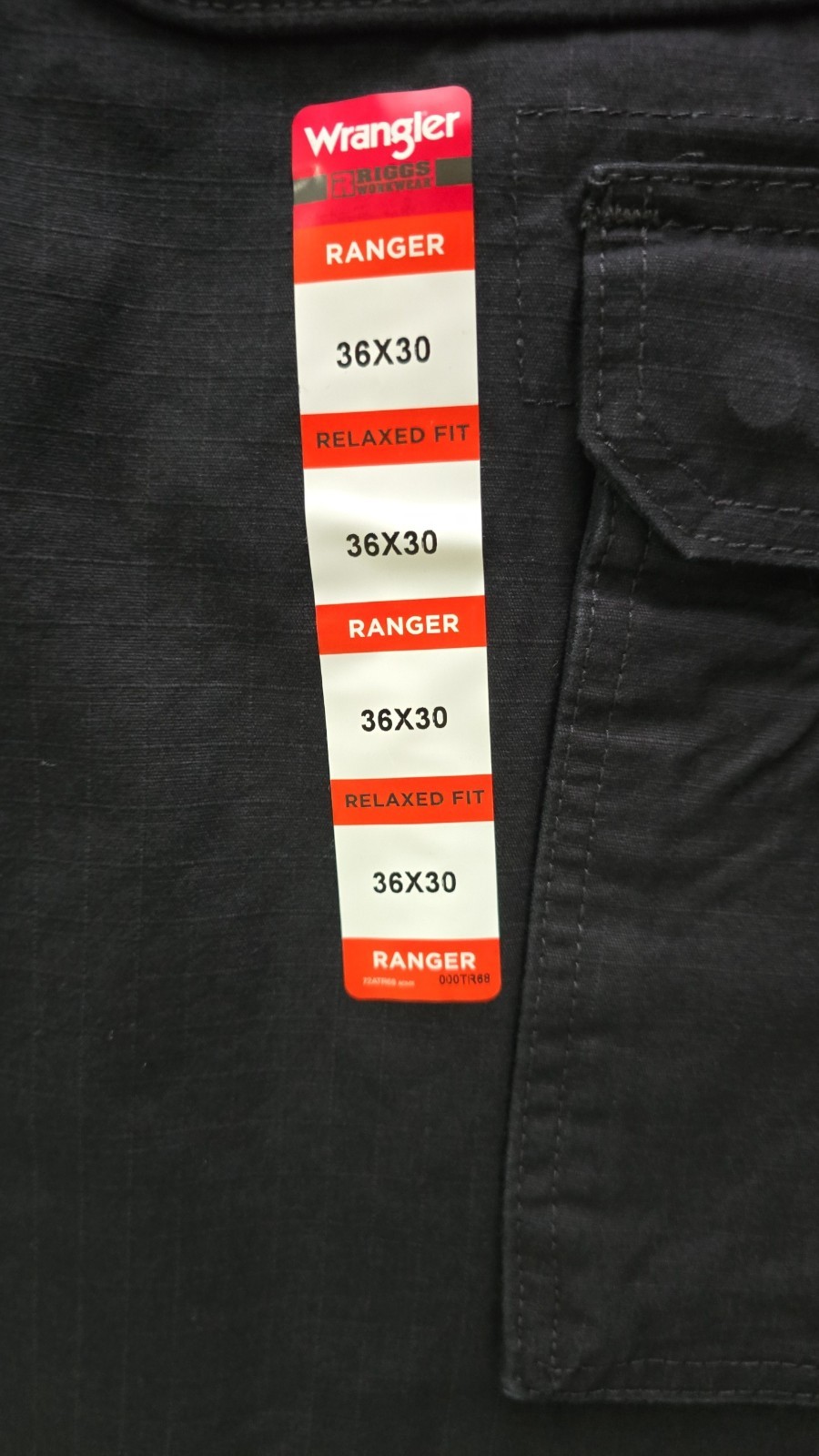 Wrangler Riggs Workwear Pants RipStop Ranger Relaxed Fit 36×30