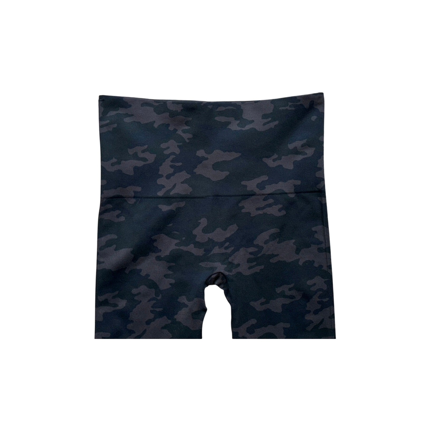 SPANX Camo Leggings Black Brown Large Wide Waistband High Rise 26″ Inseam MINT