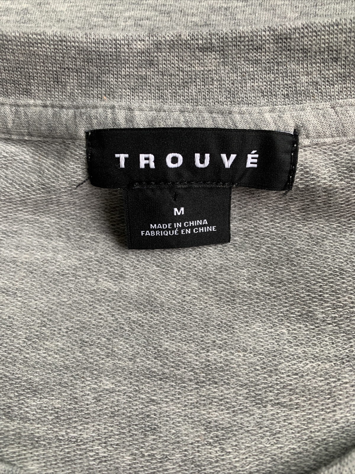 Trouvé medium gray long sleeve twist sweatshirt business top pullover
